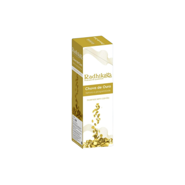 Incenso Chuva de Ouro Radhika | Fartura e Prosperidade | Compre Agora